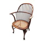 Antique Stick Back Windsor Chair with Cane Seat