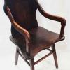 Oak and Walnut Frisian Style Chip-Carved Carver Chair