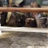 Handmade 6' 6" x 3' Rustic Pine Trestle Table_3