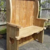 Matching Pair of Pine Settles [Reclaimed Wood]_1