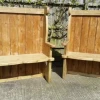 Matching Pair of Pine Settles [Reclaimed Wood]