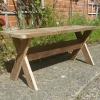 Rustic Pine Cross Legged Trestle Stool Coffee Table
