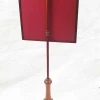 Antique Mahogany Pole Screen - Fire screen with Glazed William Morris Style Tapestry_4