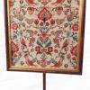 Antique Mahogany Pole Screen - Fire screen with Glazed William Morris Style Tapestry_2