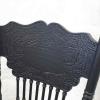 Pair of Edwardian Style Black Painted High Back Fire Side Chairs_2