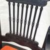 Pair of Edwardian Style Black Painted High Back Fire Side Chairs_3