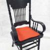 Pair of Edwardian Style Black Painted High Back Fire Side Chairs_5