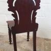 Antique Mahogany Carved Hall Chair_2